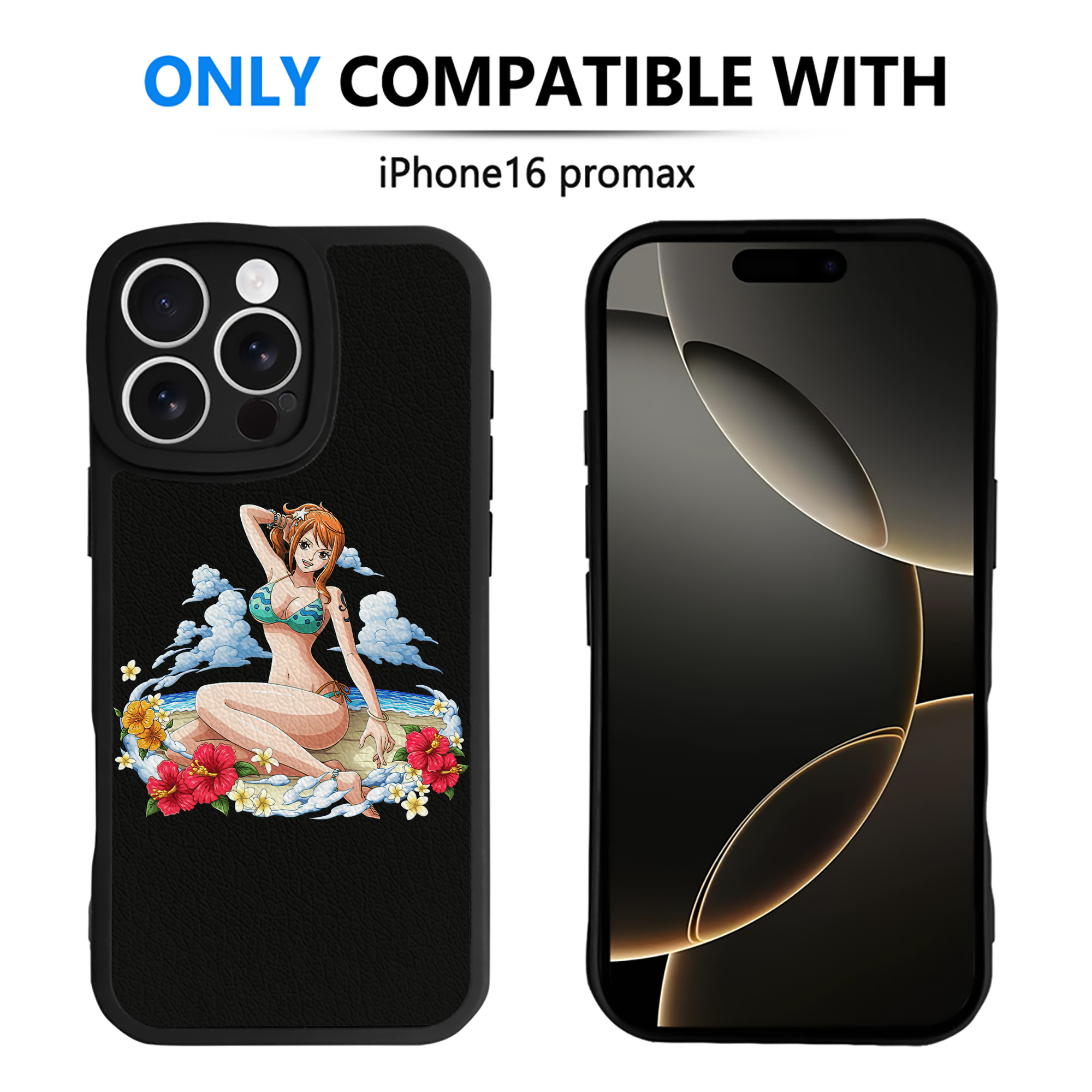 （画像用） ワンピース ナミ ONE PIECE Nami 【iPhone 16シリーズ対応】シリコンスマホケース（レザー調） 材質：シリコン